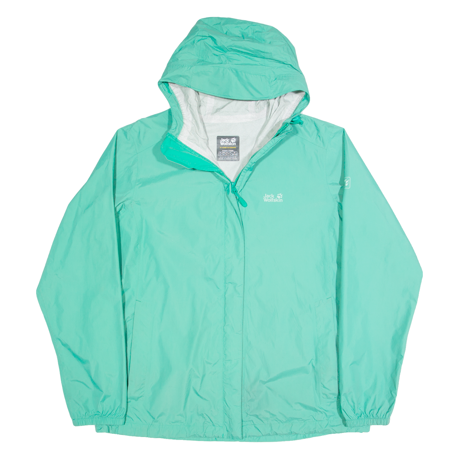 JACK WOLFSKIN Womens Rain Jacket Green Hooded UK 18 Refurbished - N/A refurbished available on Cerqular