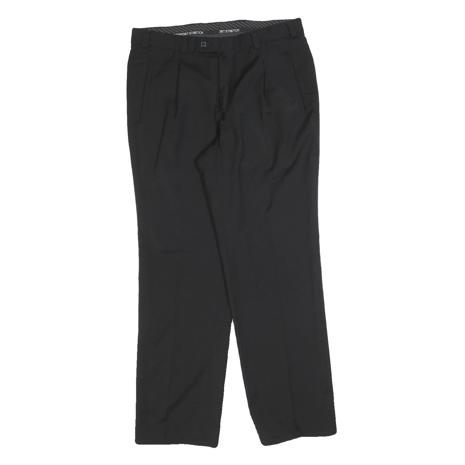 CHARLES VOGELE Womens Wool Blend Black Regular Fit Straight Trousers W34 L30 Refurbished - N/A refurbished available on Cerqular