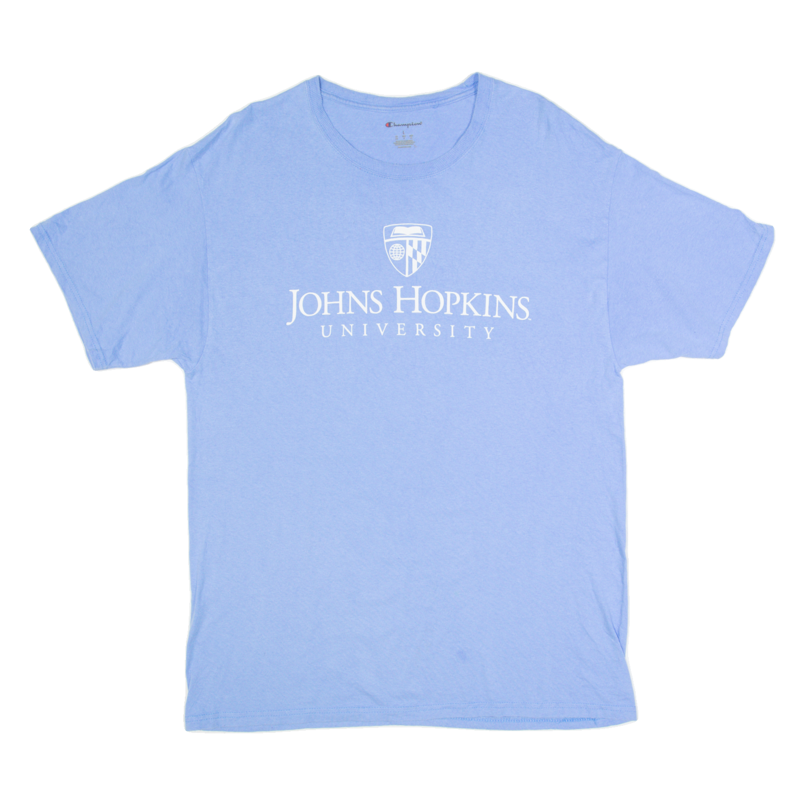 CHAMPION John Hopkins University Mens T-Shirt Blue USA L Refurbished - N/A refurbished available on Cerqular
