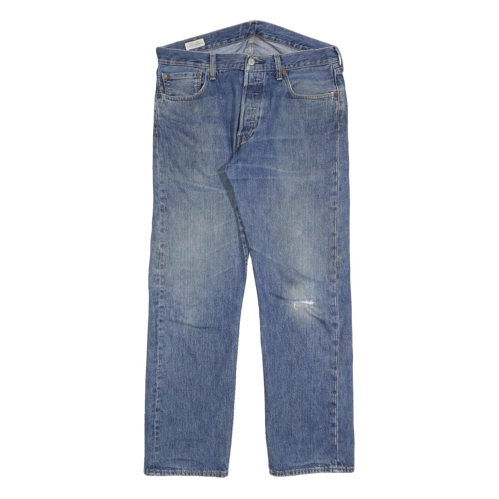LEVI'S 501 Big E Mens Jeans Blue Regular Straight Denim Medium W34 L30 Vintage Refurbished - N/A refurbished available on Cerqular