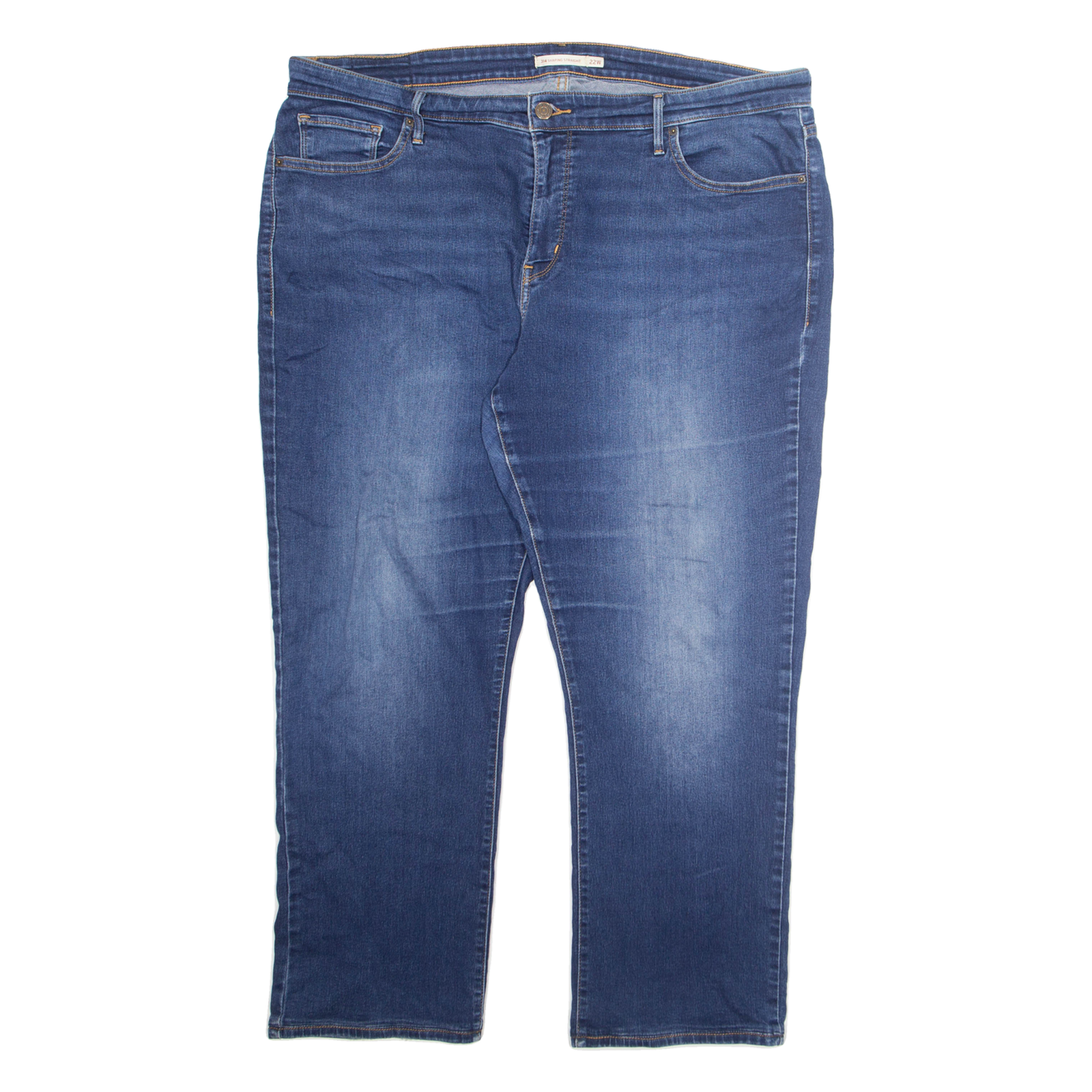 LEVI'S Womens Jeans Blue Relaxed Straight Stone Wash W22 L28 Refurbished - N/A refurbished available on Cerqular