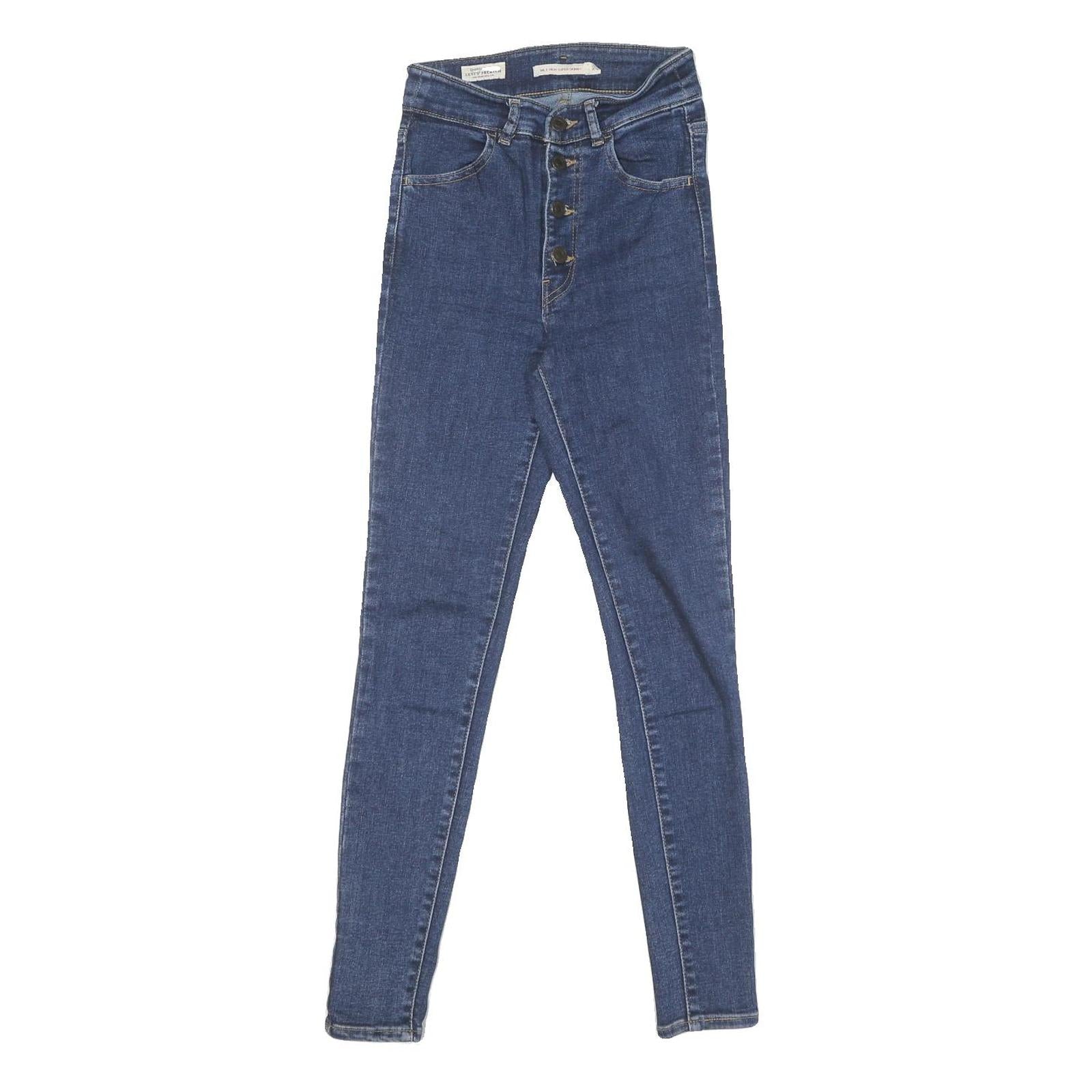 LEVI'S Big E Womens Jeans Blue Slim Skinny Denim Raw W24 L28 Button Fly Refurbished - N/A refurbished available on Cerqular