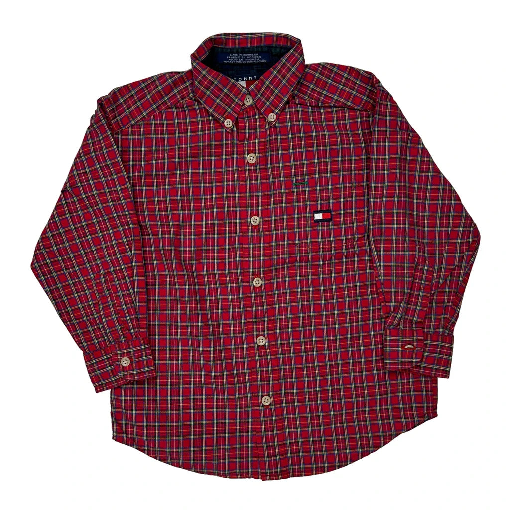 Age 4 Tommy Hilfiger Shirt - 2XS Multicoloured Cotton Refurbished - Thrifted (note: this is a term often used to describe second- refurbished available on Cerqular