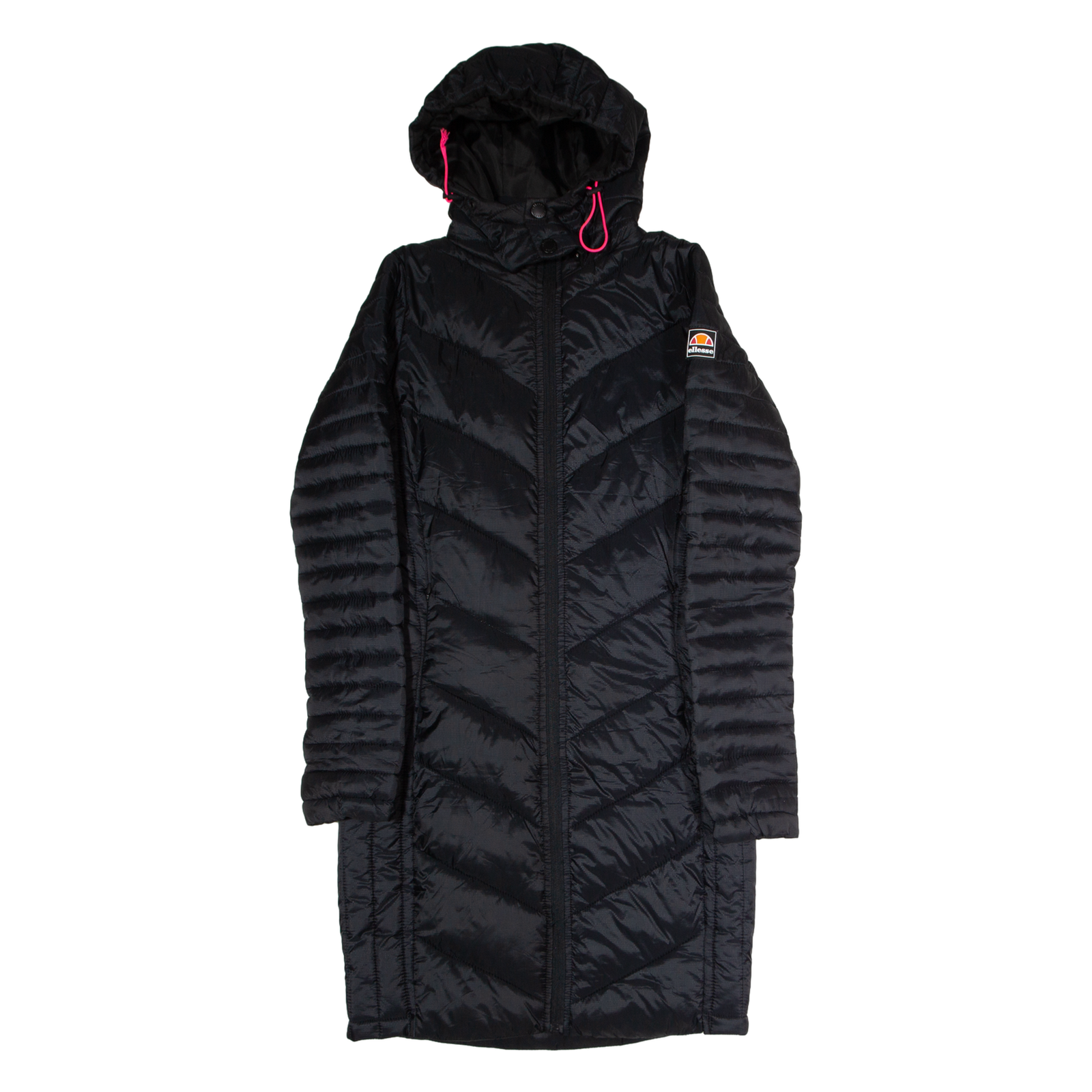 ELLESSE Womens Puffer Coat Black Hooded UK 8 Refurbished - N/A refurbished available on Cerqular