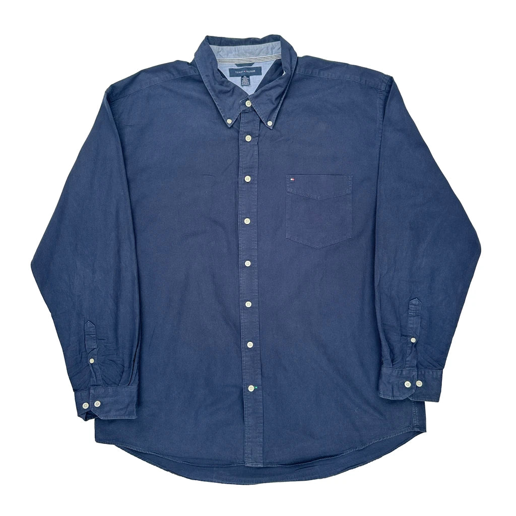 Buy Tommy Hilfiger Shirt - 2XL Blue Cotton Refurbished - $52.25 Tommy Hilfiger Shirt - 2XL Blue Cotton Refurbished - Thrifted (note: this is a term often used to describe second- refurbished available on Cerqular