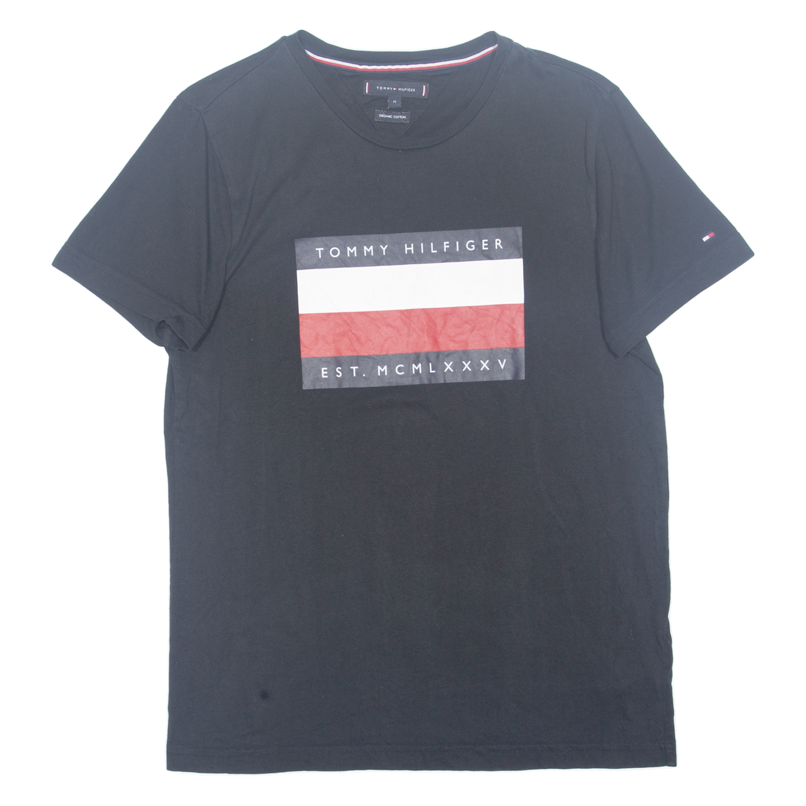 TOMMY HILFIGER Mens T-Shirt Black M Refurbished - N/A refurbished available on Cerqular