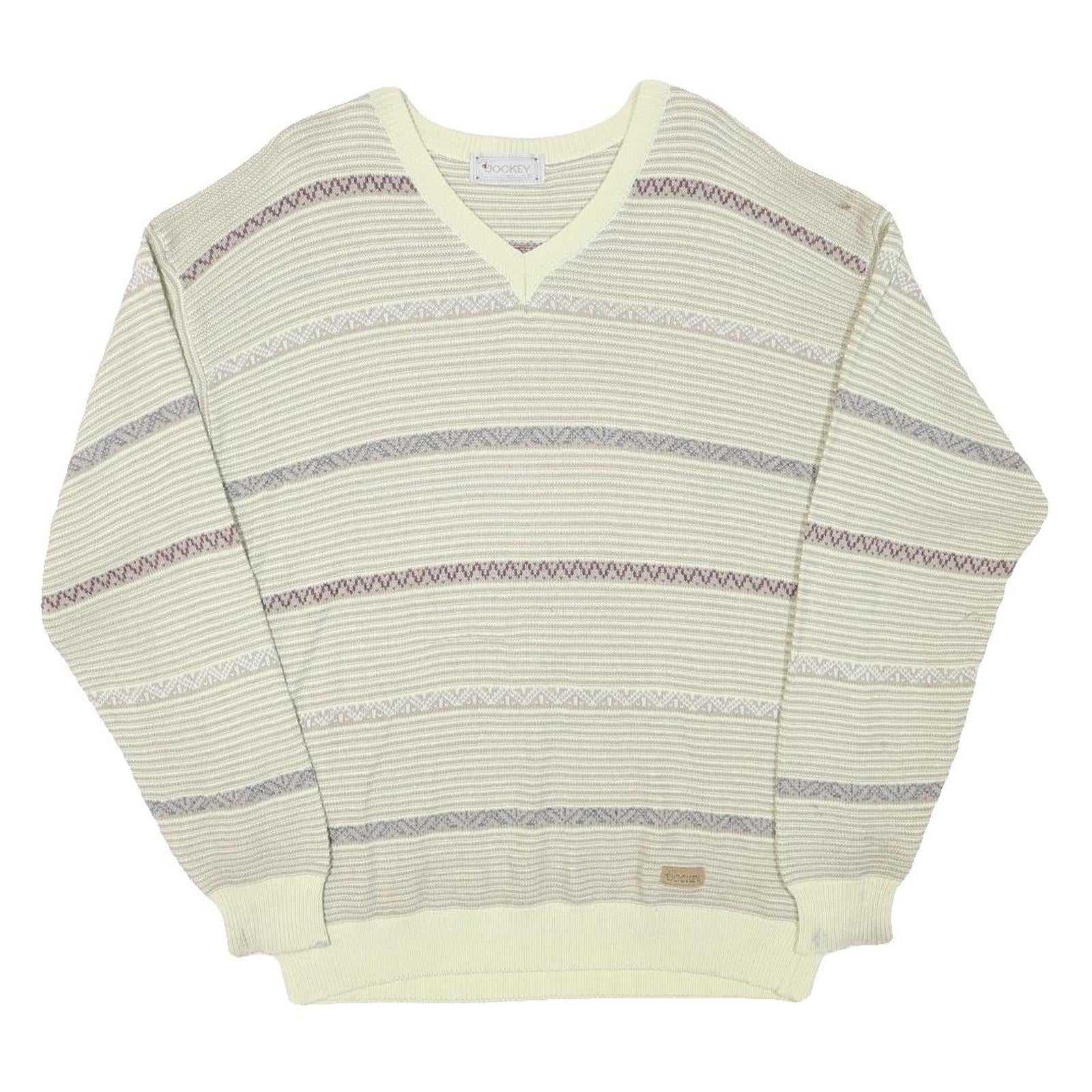 Buy JOCKEY Mens Cream Patterned Acrylic Blend Jumper V-Neck Basic Knit L Casual Wear Refurbished - $23.39 JOCKEY Mens Cream Patterned Acrylic Blend Jumper V-Neck Basic Knit L Casual Wear Refurbished - N/A refurbished available on Cerqular