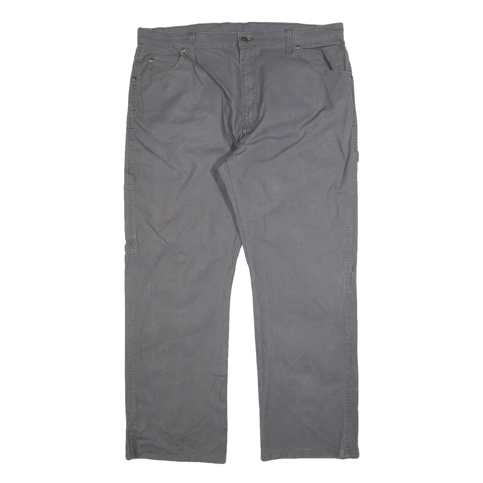 DICKIES Mens Cotton Blend Grey Relaxed Straight Trousers W38 L30 Workwear Refurbished - N/A refurbished available on Cerqular