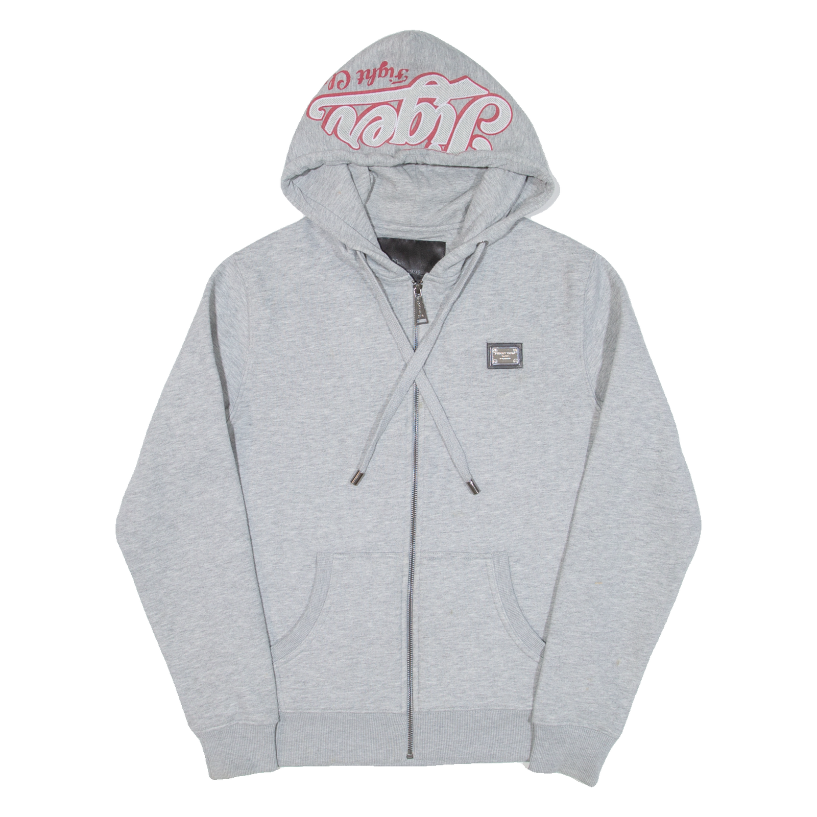 PHILIPP PLEIN Mens Grey Hoodie Full Zip M Refurbished - N/A refurbished available on Cerqular