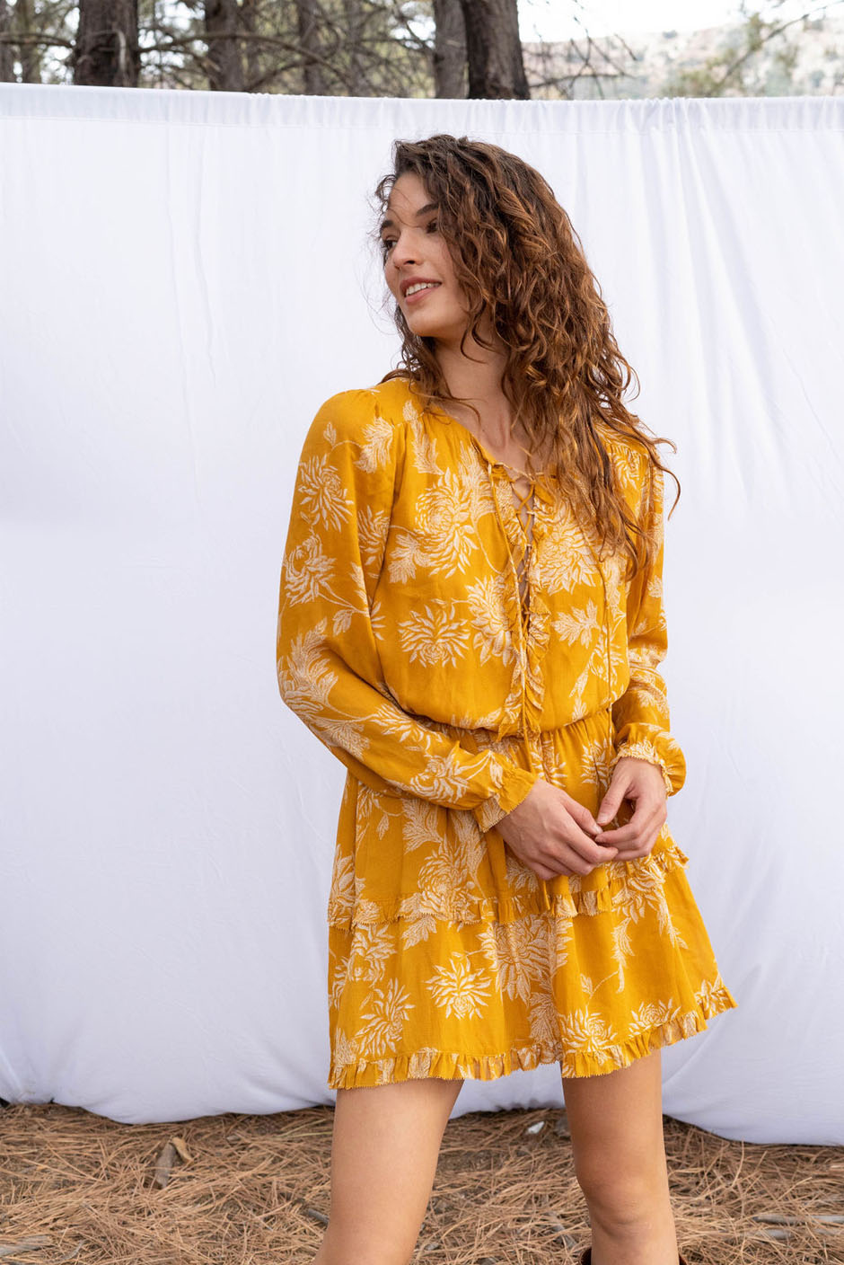 Florence Mini Dress | Size: S | Color: Golden Toile Refurbished - N/A (Paneros is not a known clothing brand. It is possible refurbished available on Cerqular