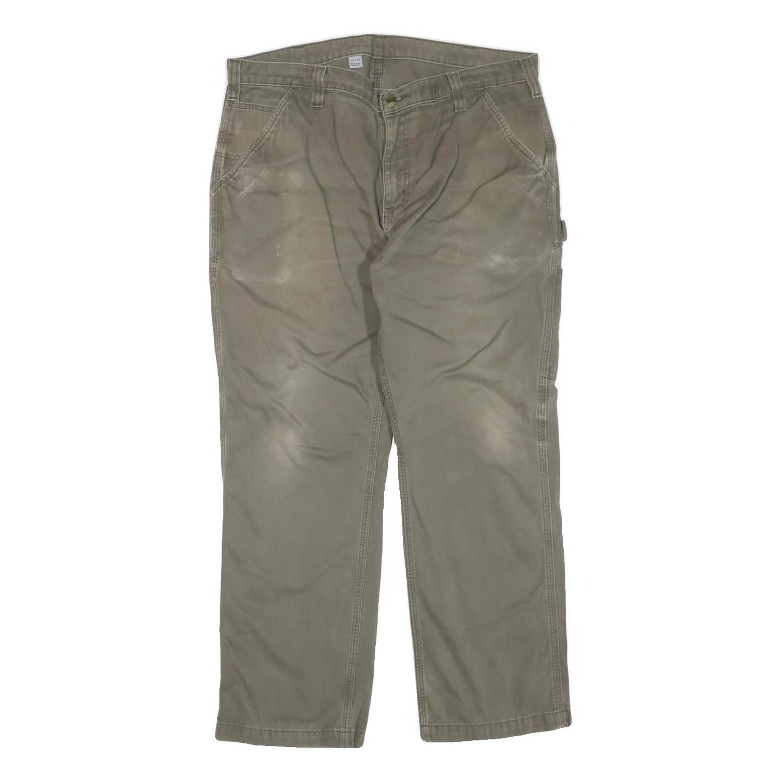 CARHARTT Mens Regular Fit Beige Workwear Trousers W38 L30 Cotton Blend Zip Refurbished - N/A refurbished available on Cerqular