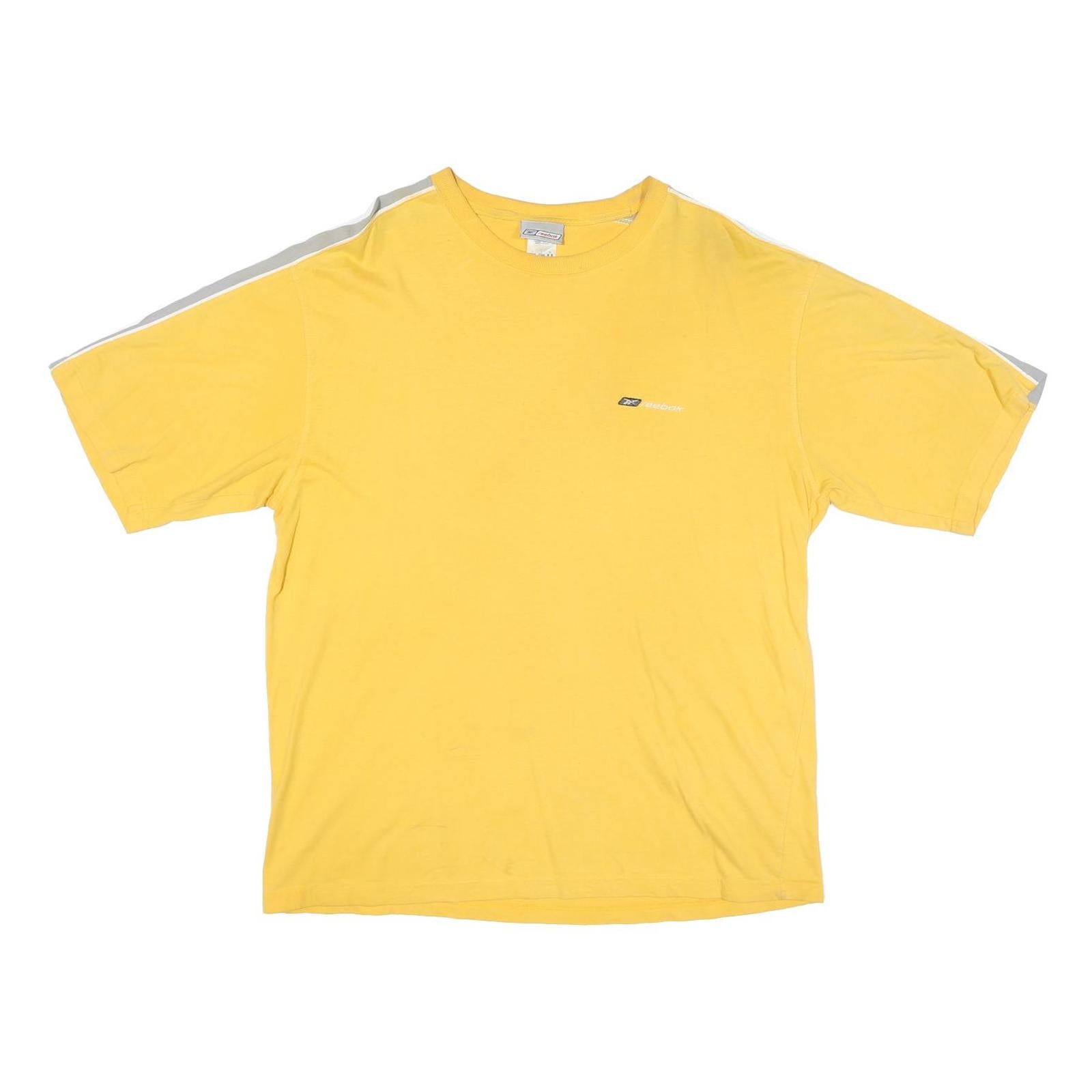 REEBOK Mens Yellow & Grey Classic T-Shirt L Short Sleeve Crew Neck Sports Casual Refurbished - N/A refurbished available on Cerqular