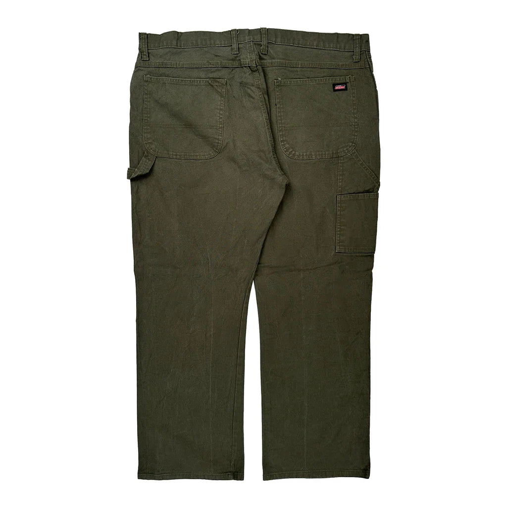 Dickies Cargo Carpenter Trousers - 40W 31L Green Cotton Refurbished - Thrifted (note: this is a term often used to describe second- refurbished available on Cerqular