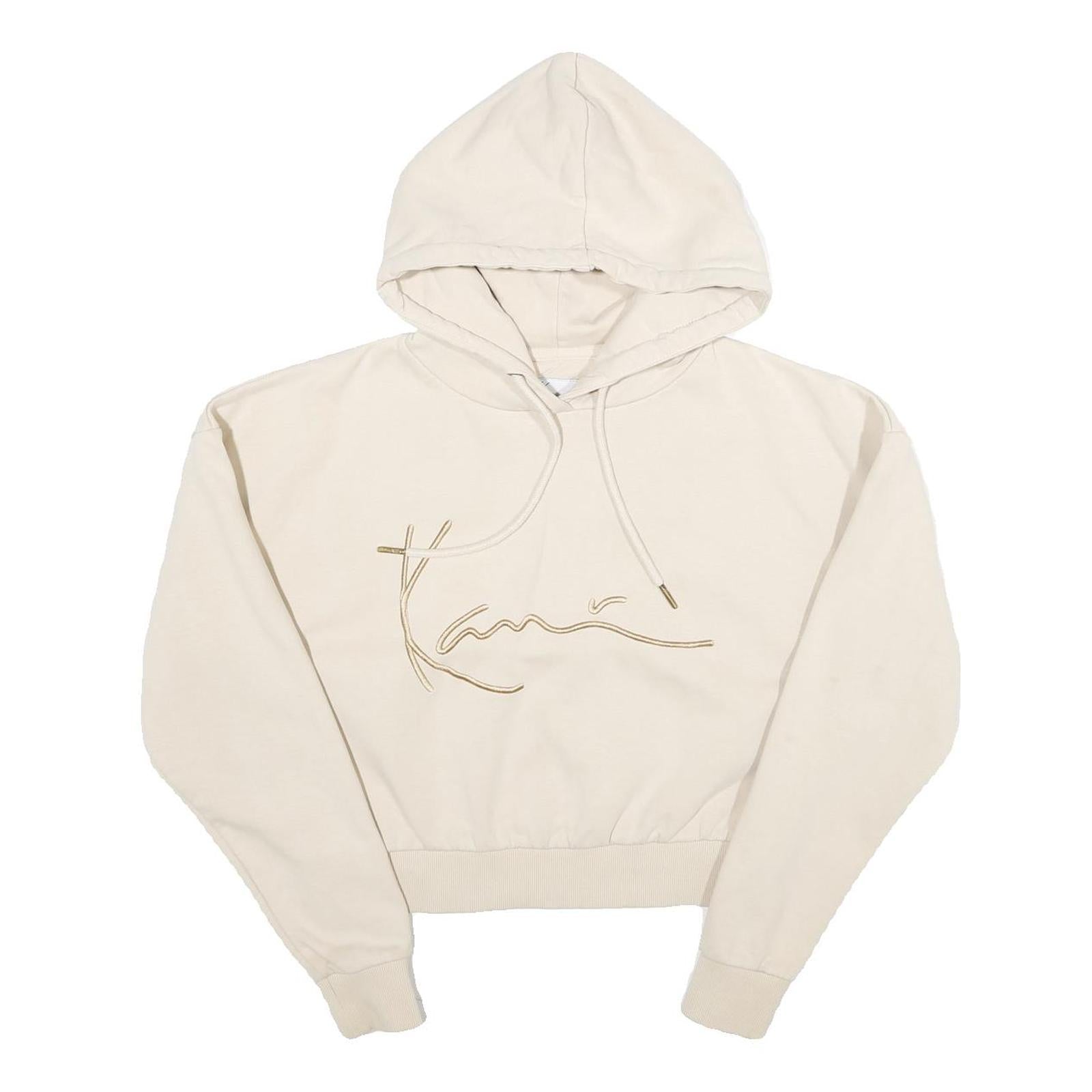 Buy KARL KANI Womens Cream Hoodie M Cotton Blend Drawstring Pullover Sweatshirt Refurbished - $66.29 KARL KANI Womens Cream Hoodie M Cotton Blend Drawstring Pullover Sweatshirt Refurbished - N/A refurbished available on Cerqular