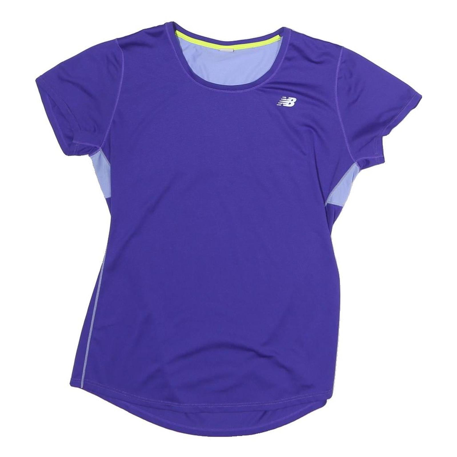NEW BALANCE Womens Purple & Light Purple Modern T-Shirt S Short Sleeve Crew Neck Refurbished - N/A refurbished available on Cerqular