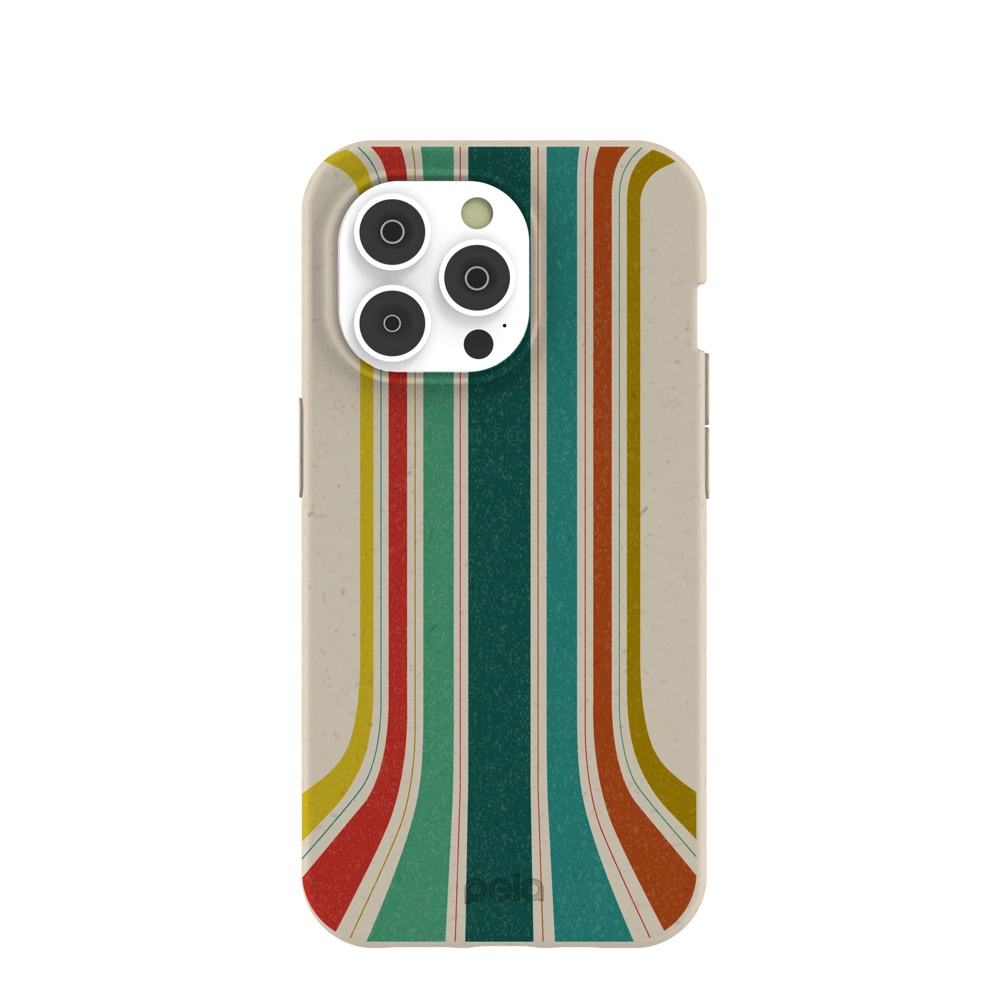 London Fog Retro Lines iPhone 14 Pro Case Refurbished - Pela Case refurbished available on Cerqular