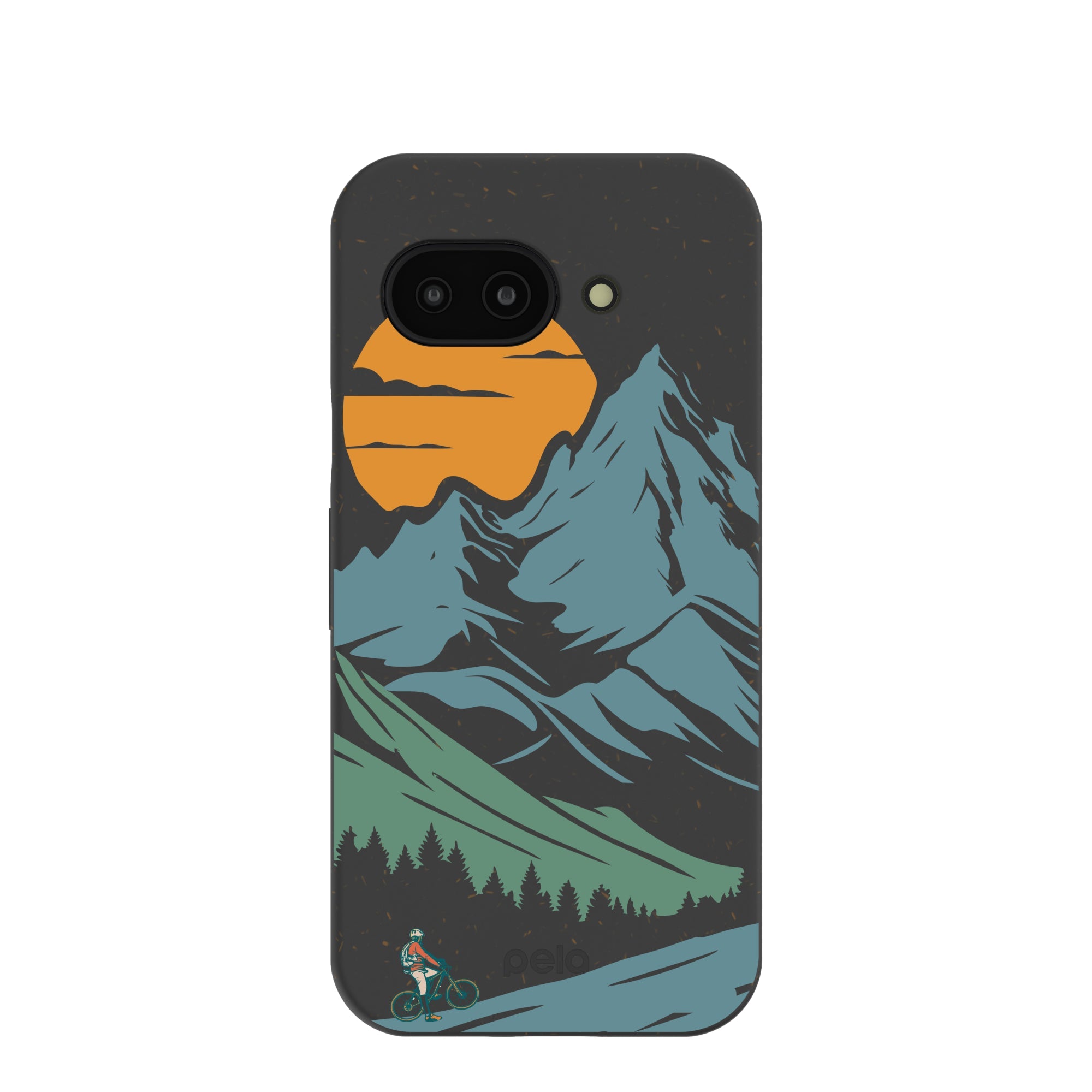 Black Vintage Peaks Google Pixel 9a Case Refurbished - Pela Case refurbished available on Cerqular