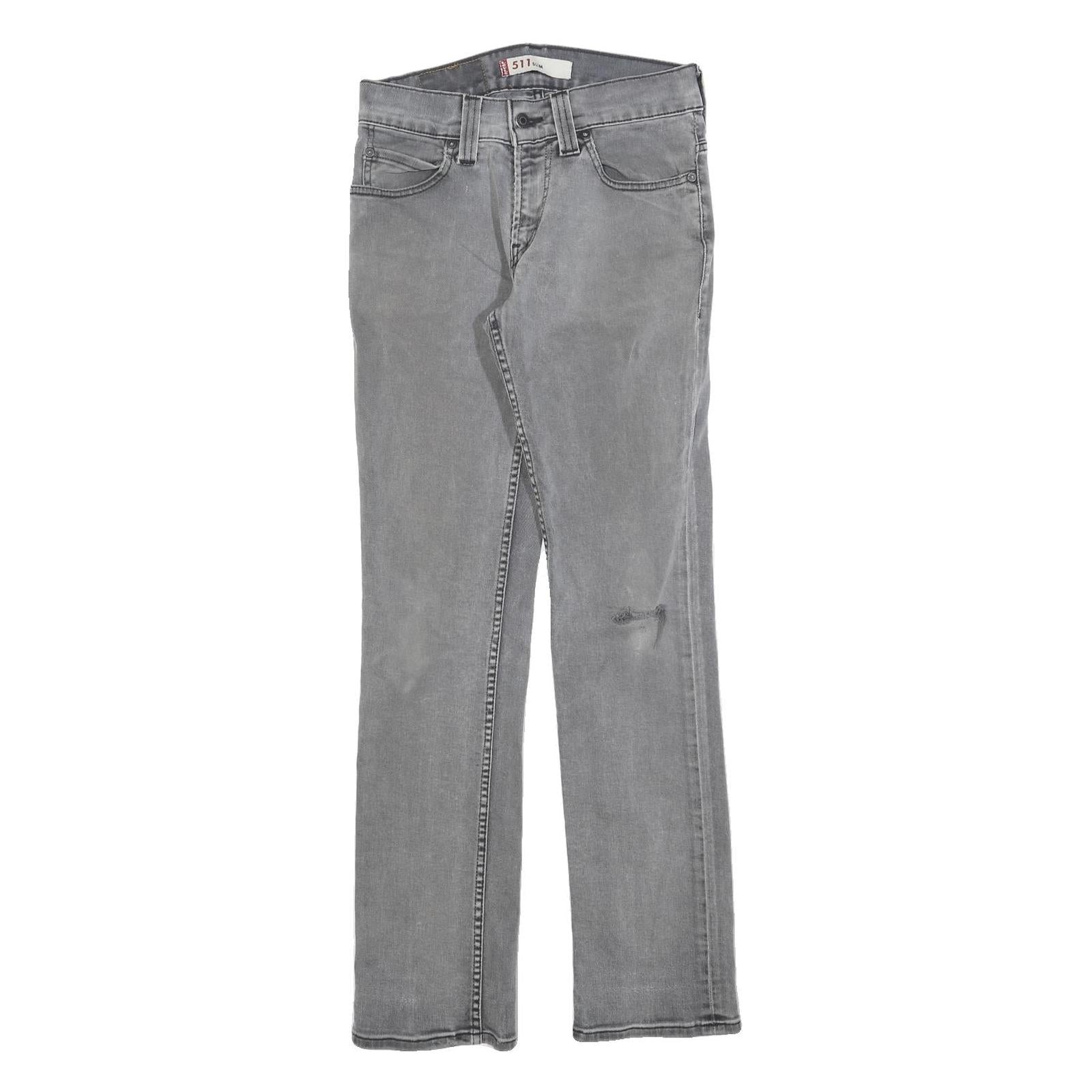 LEVI'S 511 Slim Mens Jeans Grey Slim Skinny Denim Light W28 L32 Casual Refurbished - N/A refurbished available on Cerqular