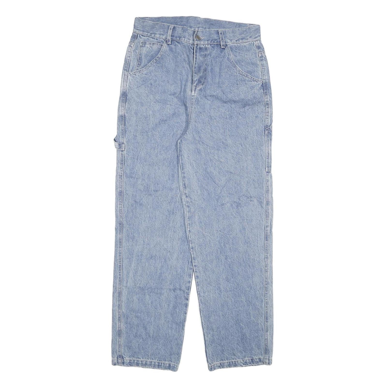 MAMA HAS GUN Mens Jeans Blue Relaxed Straight Denim Light W30 L29 Casual Refurbished - N/A refurbished available on Cerqular
