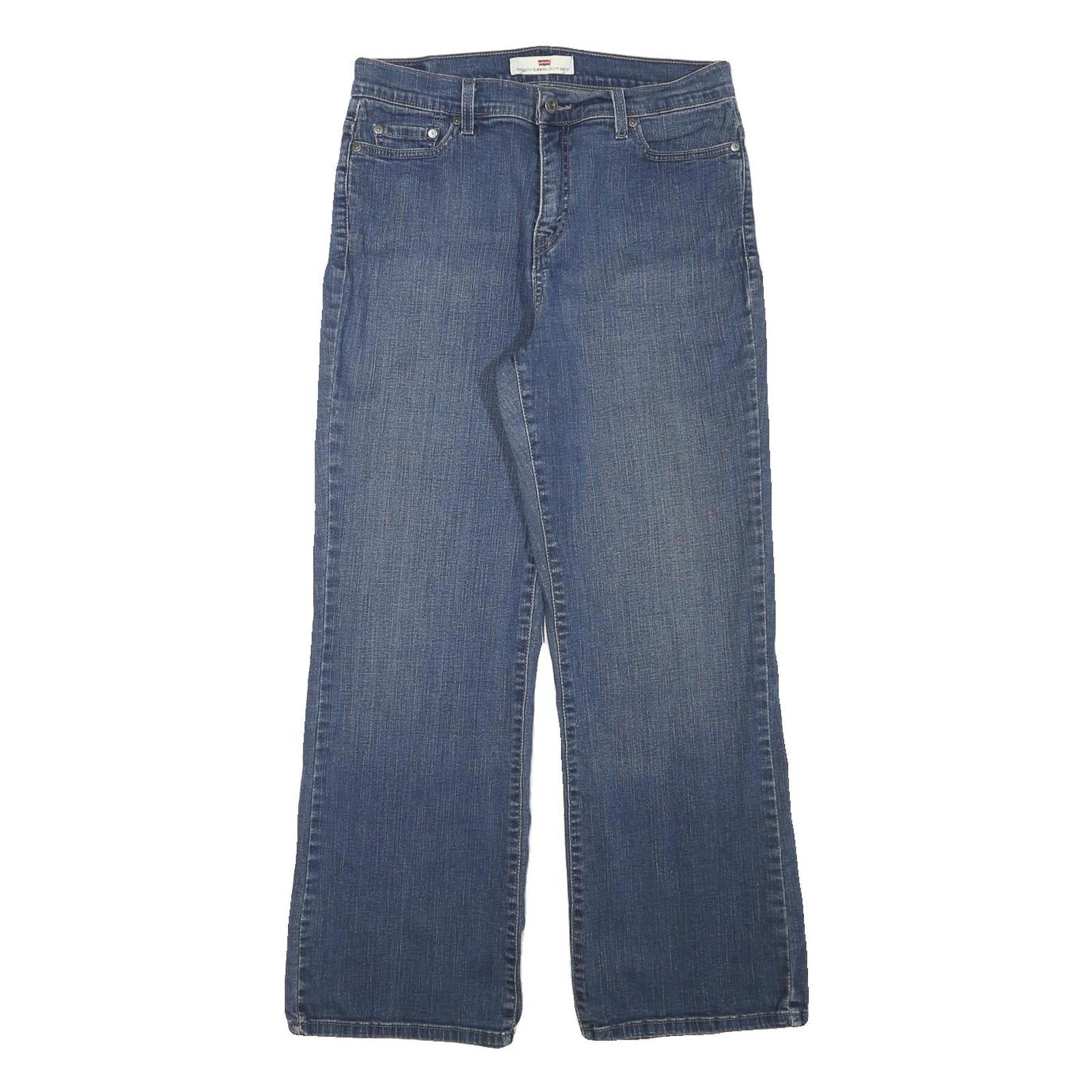 LEVI'S Womens Blue Regular Straight Denim Jeans W30 L28 Classic Zip Cotton Blend Refurbished - N/A refurbished available on Cerqular