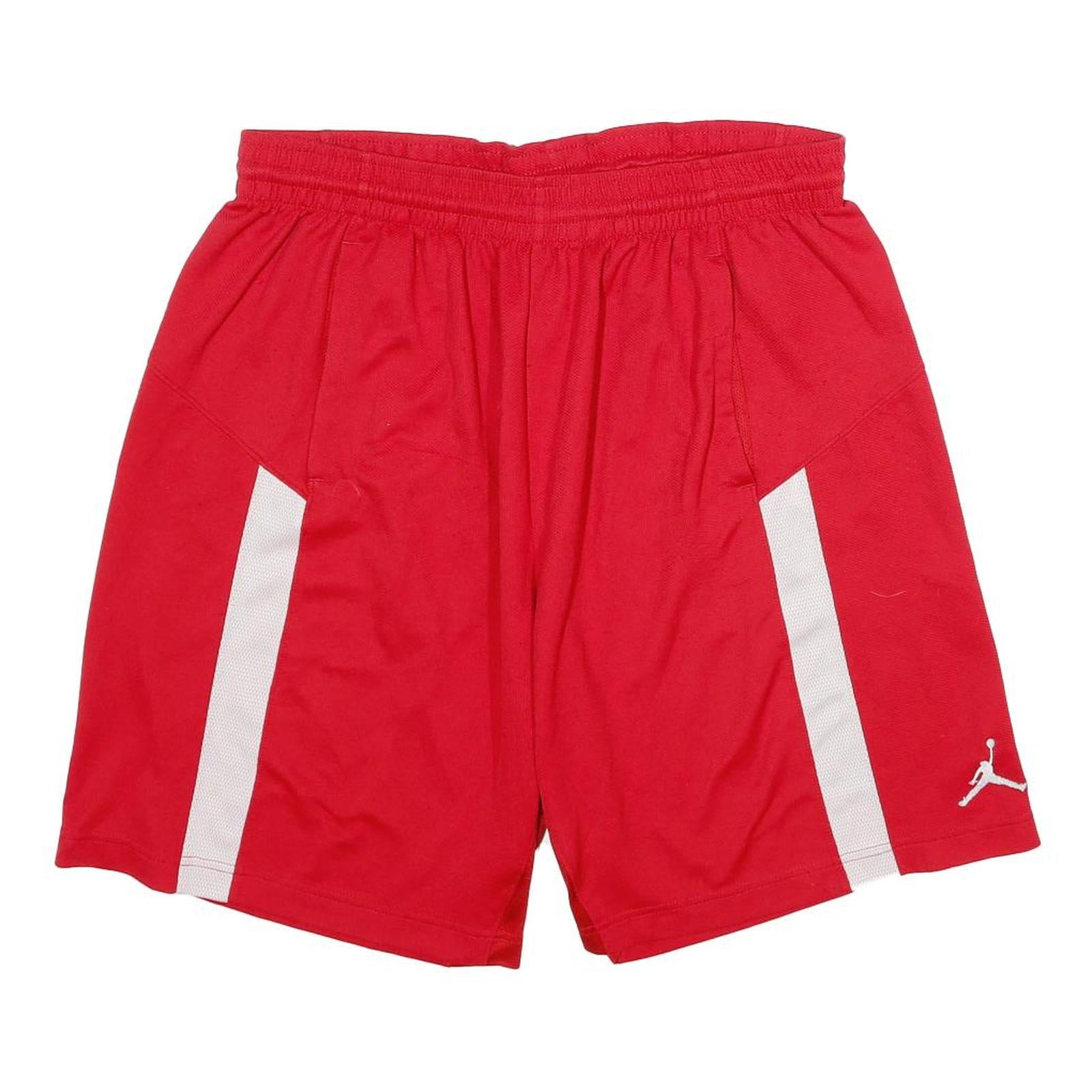 JORDAN Mens Red Casual Polyester Shorts L W32 Sportswear Summer Refurbished - N/A refurbished available on Cerqular