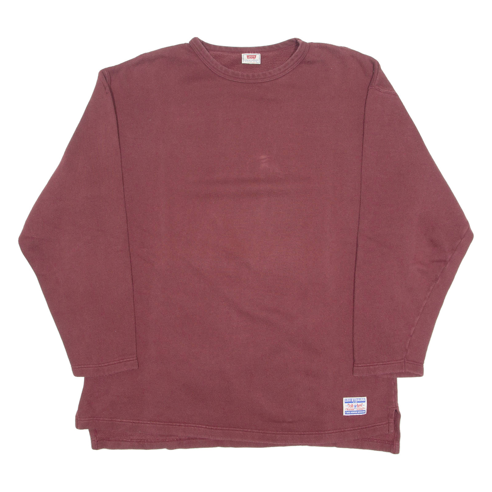 LEVI'S Mens Sweatshirt Maroon Crew Neck M Refurbished - N/A refurbished available on Cerqular