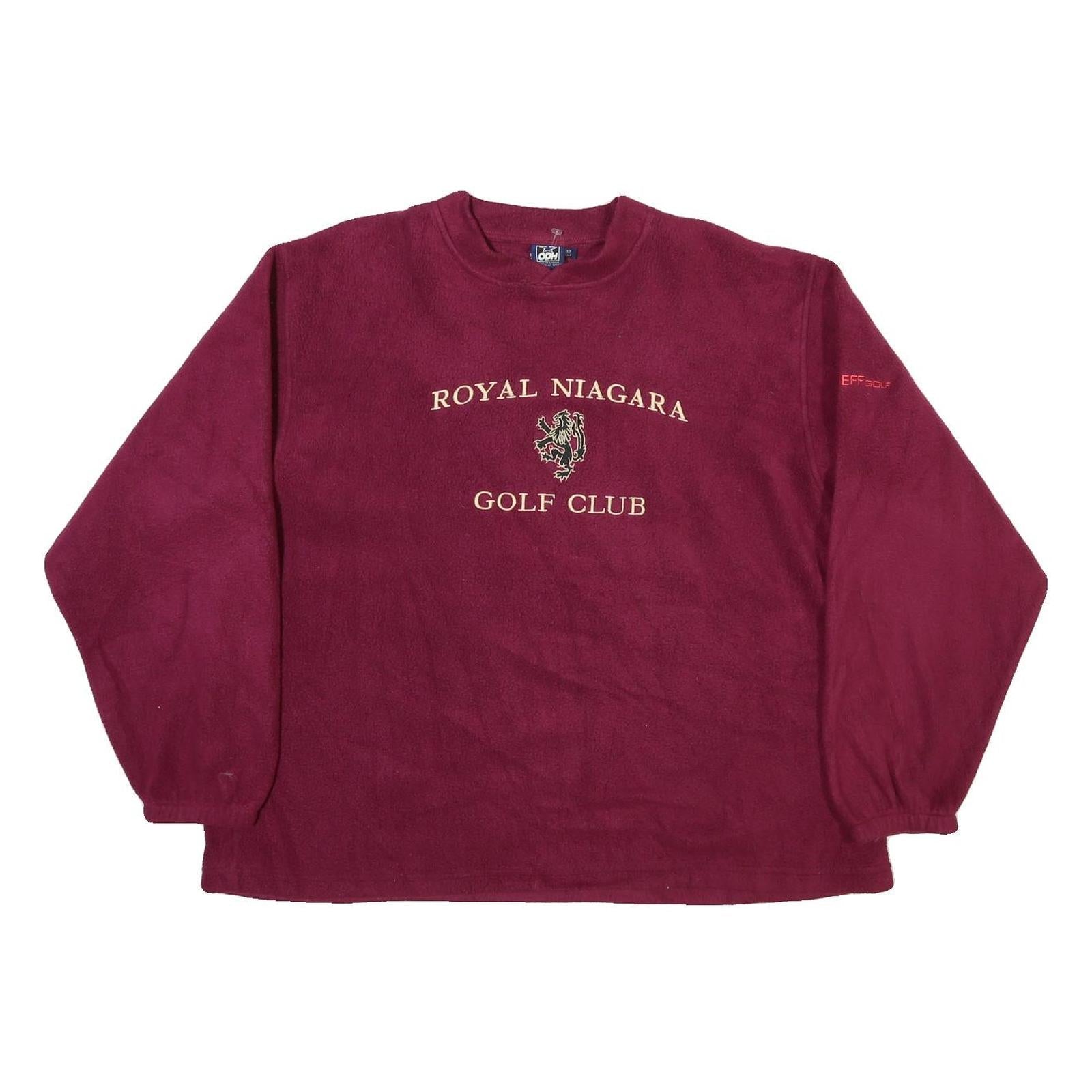 ODH Womens Maroon Royal Niagara Golf Club Plain Crew Neck Basic Knit L Jumper Refurbished - N/A refurbished available on Cerqular