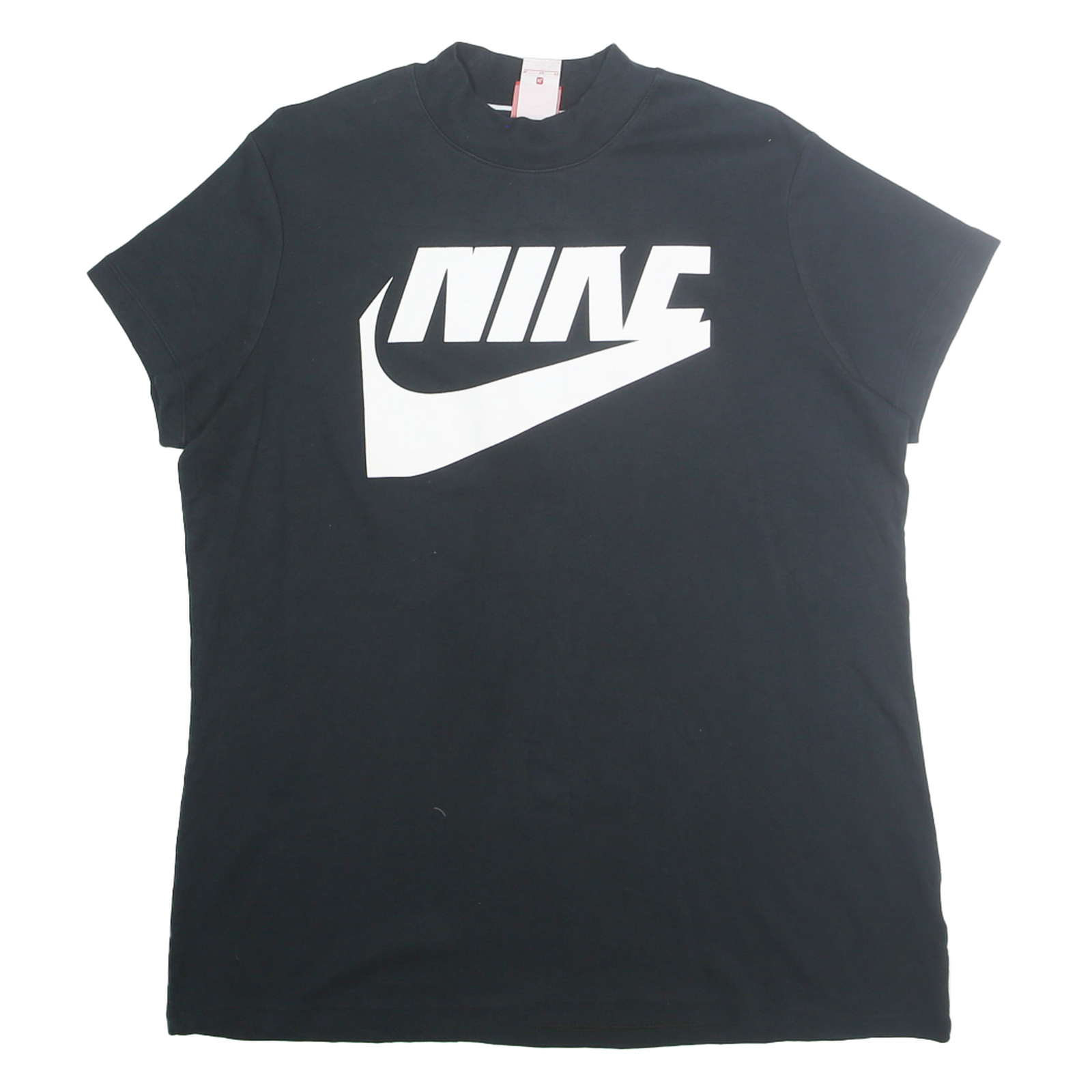 NIKE Womens Black Graphic T-Shirt XL Short Sleeve Crew Neck Cotton Blend Refurbished - N/A refurbished available on Cerqular