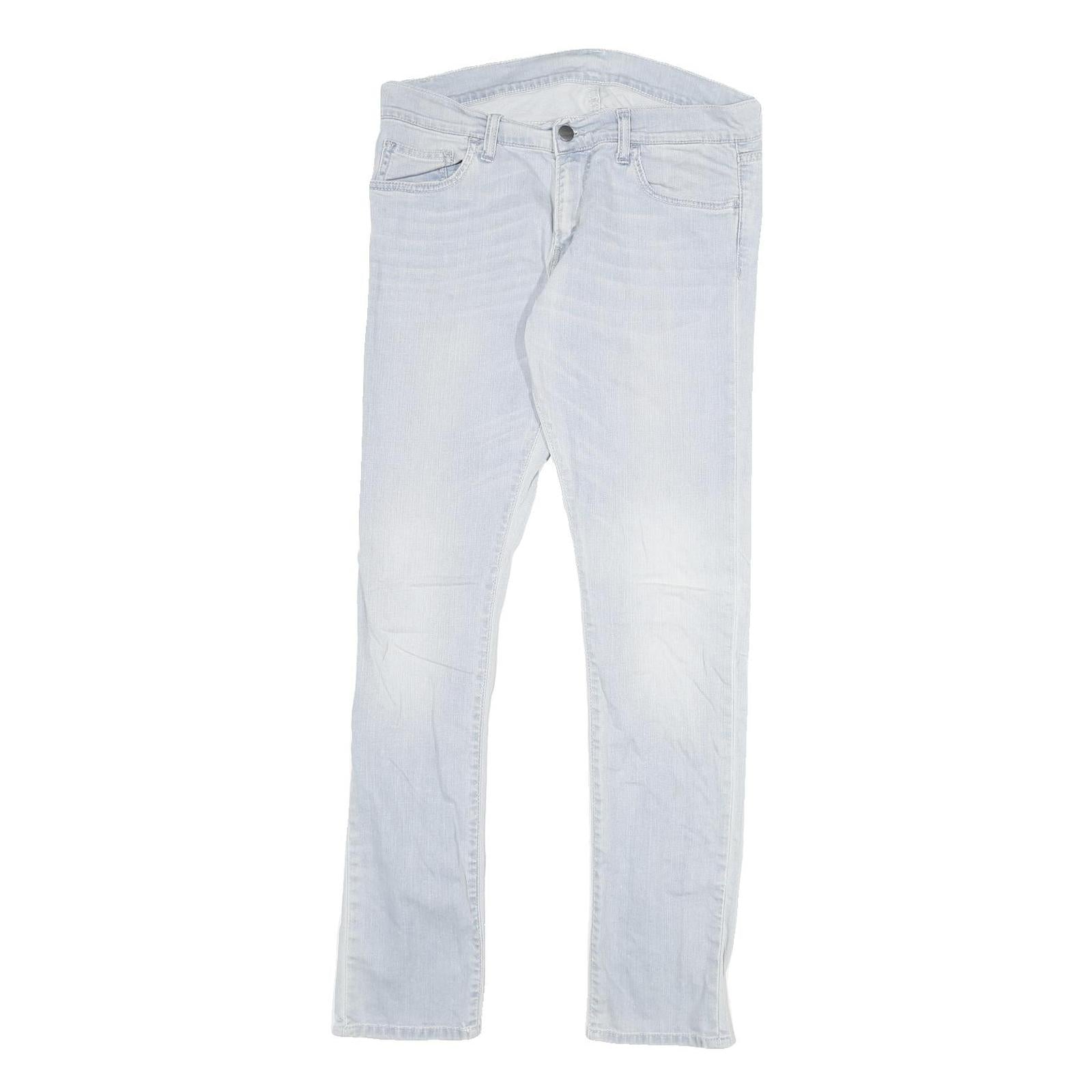 CARHARTT Womens Slim Light Blue Denim Jeans W31 L32 Zip Closure Casual Refurbished - N/A refurbished available on Cerqular