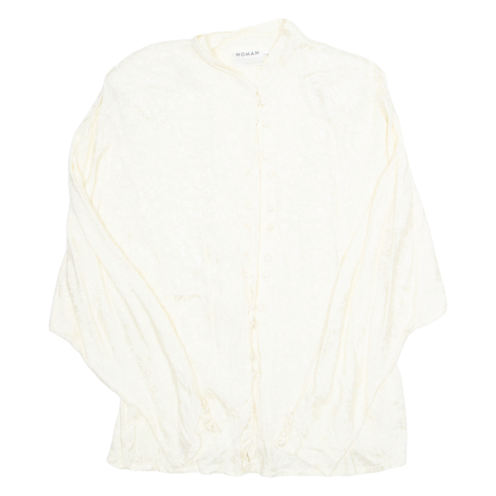 WOMAN H&M Womens Blouse Beige Long Sleeve Viscose Floral L Refurbished - N/A refurbished available on Cerqular