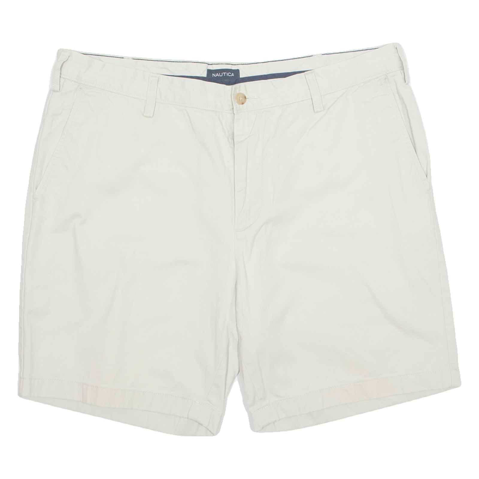 NAUTICA Mens Chino Shorts Cream XL W38 Refurbished - N/A refurbished available on Cerqular