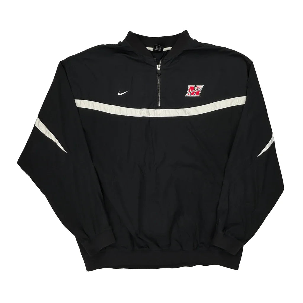 Nike Windbreaker - 2XL Black Polyester Refurbished - Thrifted (note: this is a term often used to describe second- refurbished available on Cerqular