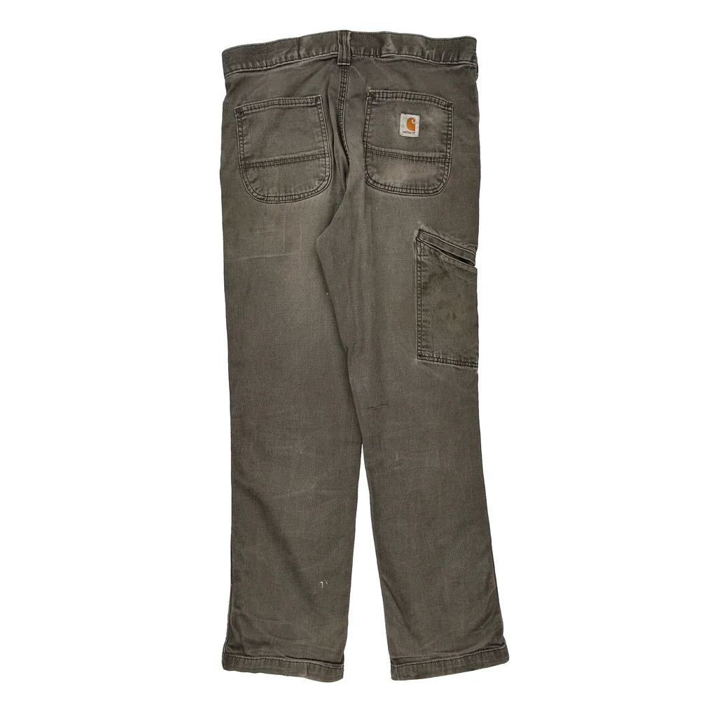 Buy Carhartt Carpenter Trousers - 33W 30L Grey Cotton Refurbished - $26.79 Carhartt Carpenter Trousers - 33W 30L Grey Cotton Refurbished - Thrifted (note: this is a term often used to describe second- refurbished available on Cerqular