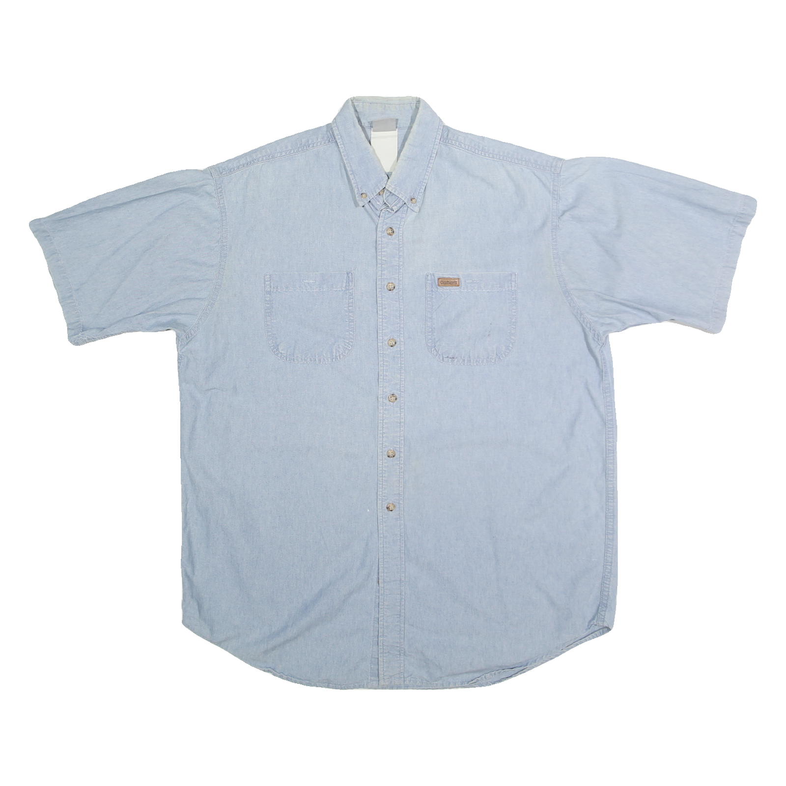 CARHARTT Mens Blue Cotton Blend Shirt XL Button Down Casual Workwear Refurbished - N/A refurbished available on Cerqular