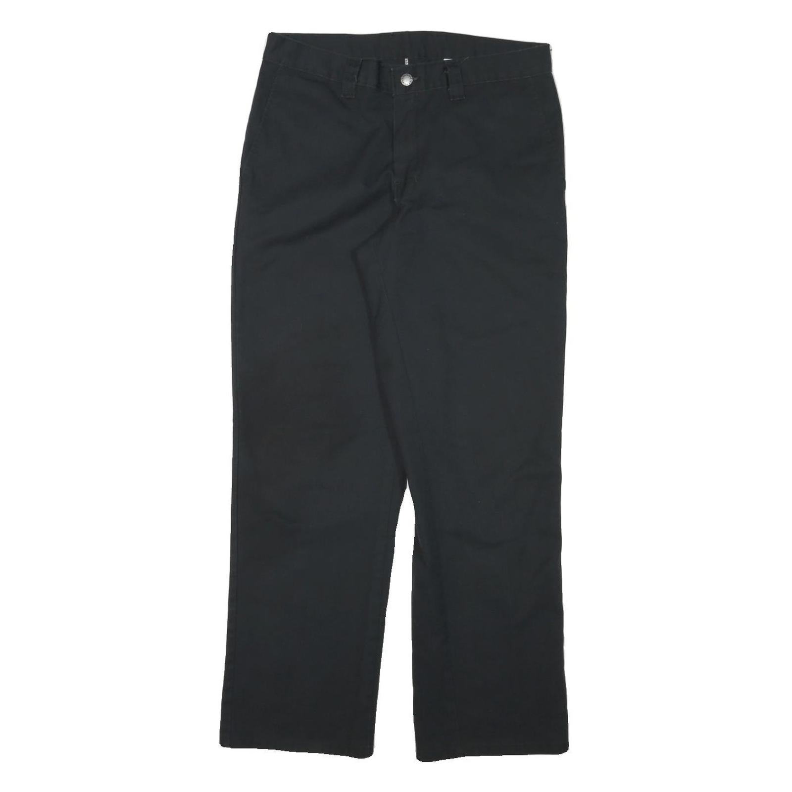 DICKIES Mens Black Cotton Blend Regular Zip Trousers W30 L28 Workwear Classic Refurbished - N/A refurbished available on Cerqular