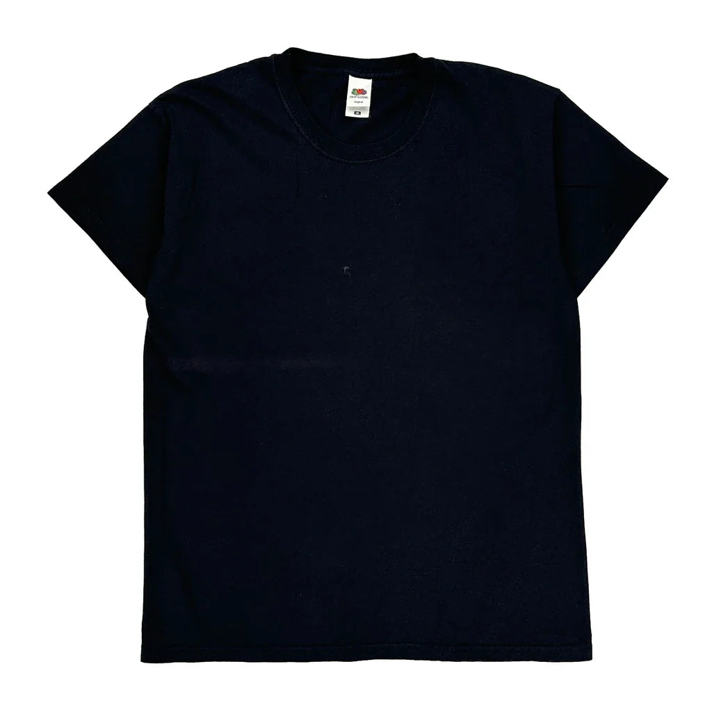 Fruit Of The Loom T-Shirt - Medium Black Cotton Refurbished - Thrifted (note: this is a term often used to describe second- refurbished available on Cerqular