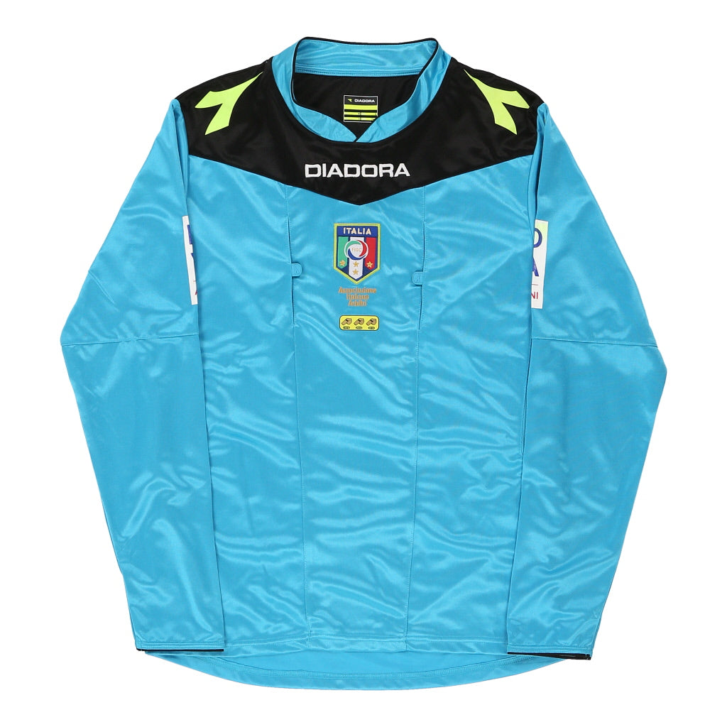 Buy 2015-16 Italy Referee Diadora Football Football Shirt - Small Blue Polyester Refurbished - $14.06 2015-16 Italy Referee Diadora Football Football Shirt - Small Blue Polyester Refurbished - Thrifted (note: this is a term often used to describe second- refurbished available on Cerqular