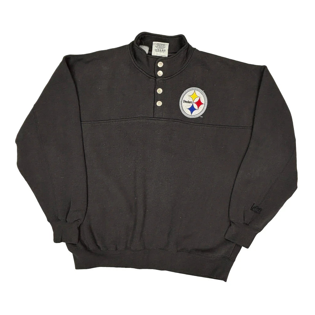 Buy Pittsburgh Steelers Lee Sport Football 1/4 Zip - XL Black Polyester Blend Refurbished - $53.59 Pittsburgh Steelers Lee Sport Football 1/4 Zip - XL Black Polyester Blend Refurbished - Thrifted (note: this is a term often used to describe second- refurbished available on Cerqular
