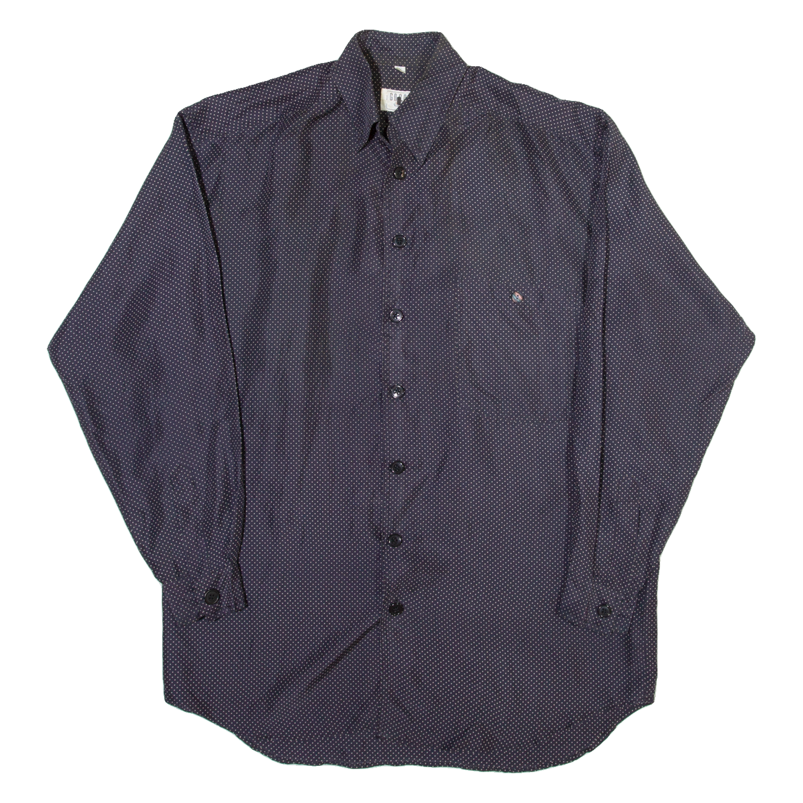 GOODMAN Mens Shirt Blue Spotted Long Sleeve S Refurbished - N/A refurbished available on Cerqular