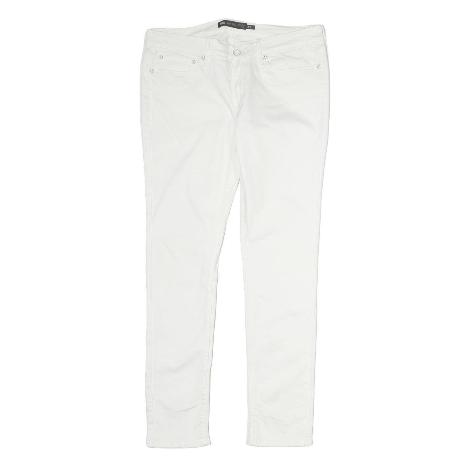 LEVI'S Womens White Slim Skinny Denim Raw Cotton Jeans W34 L31 Stylish Comfort Refurbished - N/A refurbished available on Cerqular