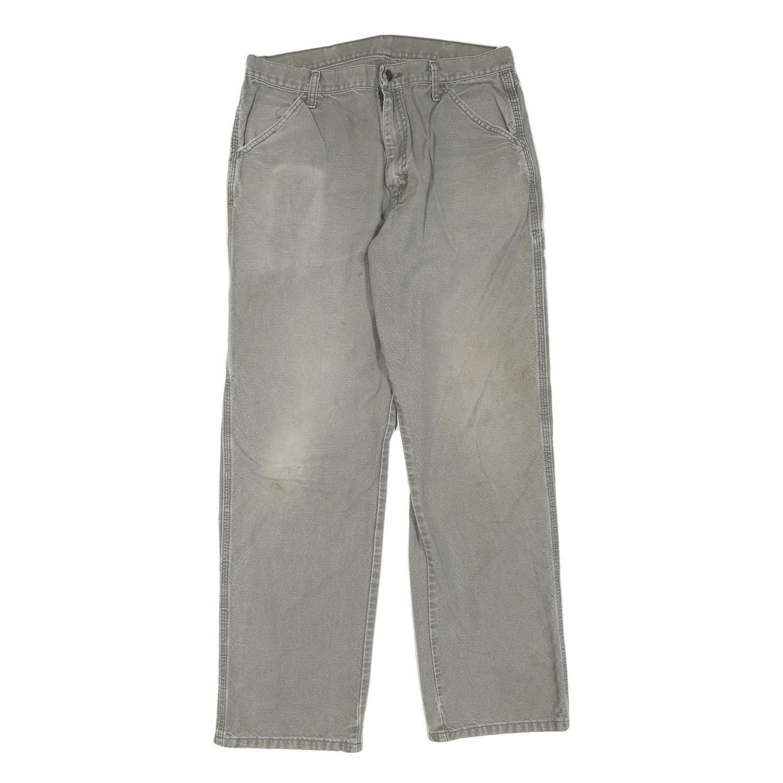 CARHARTT Mens Regular Fit Grey Cotton Blend Denim Jeans W32 L32 Workwear Utility Refurbished - N/A refurbished available on Cerqular