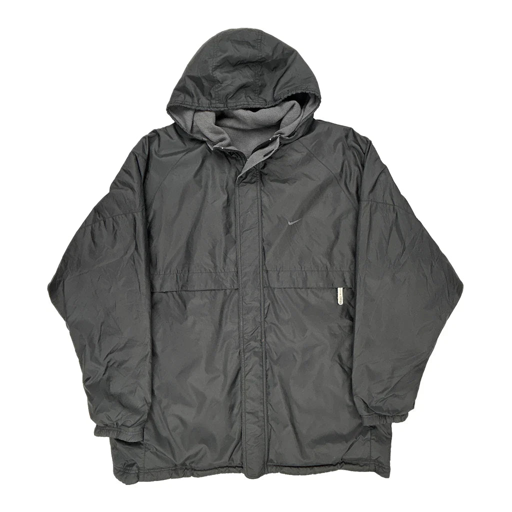 Nike Jacket - 2XL Grey Polyester Refurbished - Thrifted (note: this is a term often used to describe second- refurbished available on Cerqular