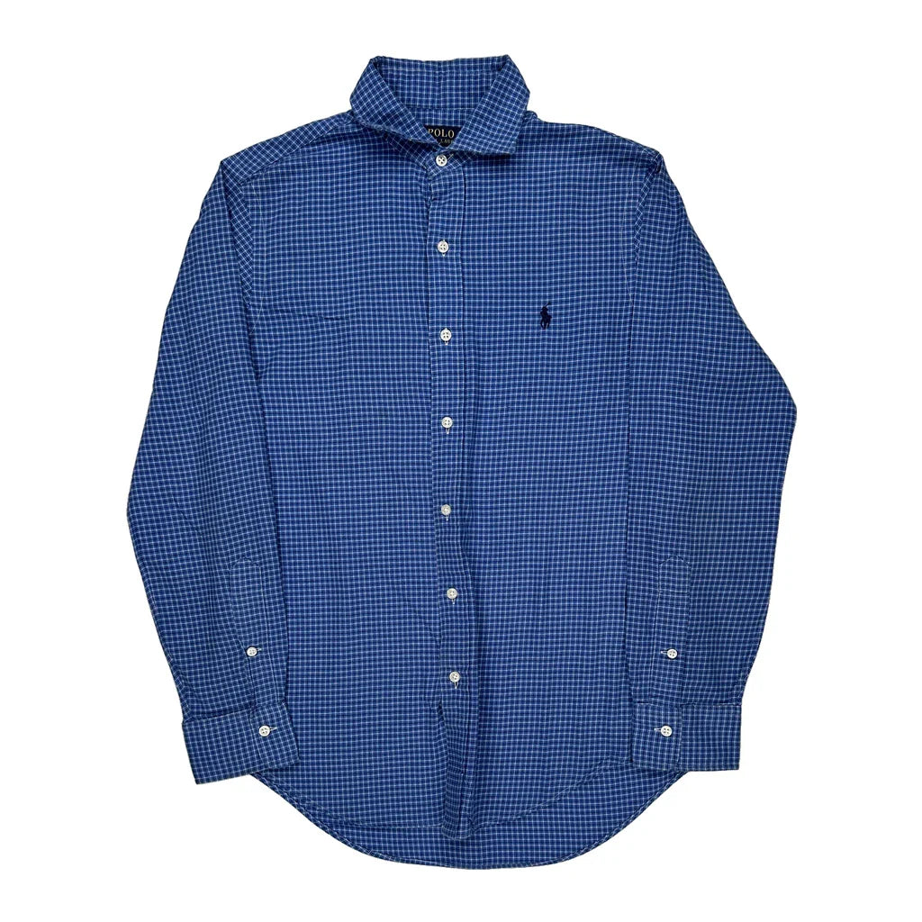 Buy Polo By Ralph Lauren Checked Shirt - Small Blue Cotton Refurbished - $38.85 Polo By Ralph Lauren Checked Shirt - Small Blue Cotton Refurbished - Thrifted (note: this is a term often used to describe second- refurbished available on Cerqular