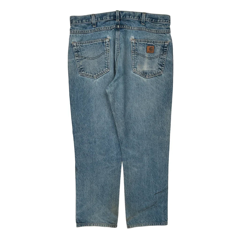 Carhartt Jeans - 36W 27L Light Wash Cotton Refurbished - Thrifted (note: this is a term often used to describe second- refurbished available on Cerqular