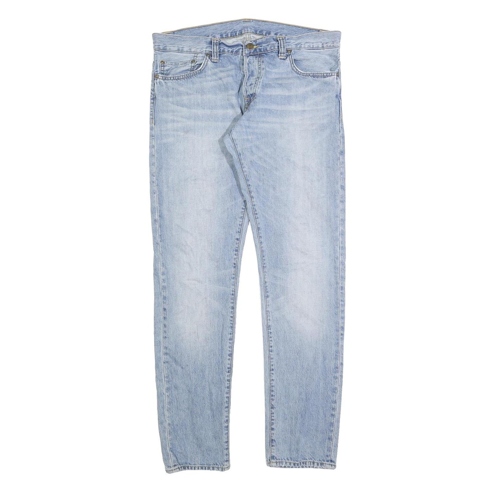 CARHARTT Mens Slim Light Blue Jeans Denim W31 L32 Button Closure Casual Wear Refurbished - N/A refurbished available on Cerqular