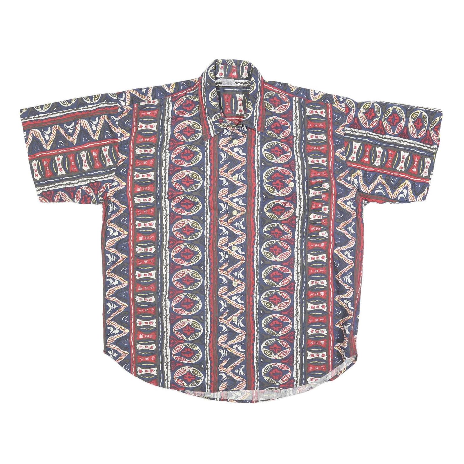 Buy Mens Blue Red Pattern Cotton Short Sleeve Shirt L Casual Summer Refurbished - $19.49 Mens Blue Red Pattern Cotton Short Sleeve Shirt L Casual Summer Refurbished - N/A refurbished available on Cerqular