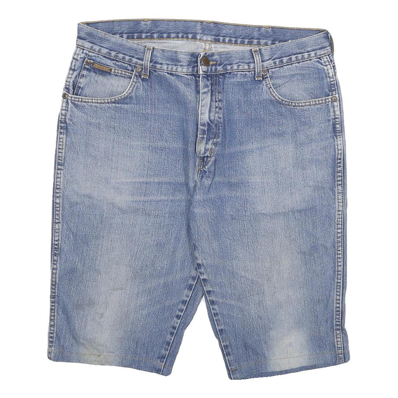WRANGLER Mens Denim Blue Casual Shorts 2XL W36 Classic Fit Cotton Blend Refurbished - N/A refurbished available on Cerqular