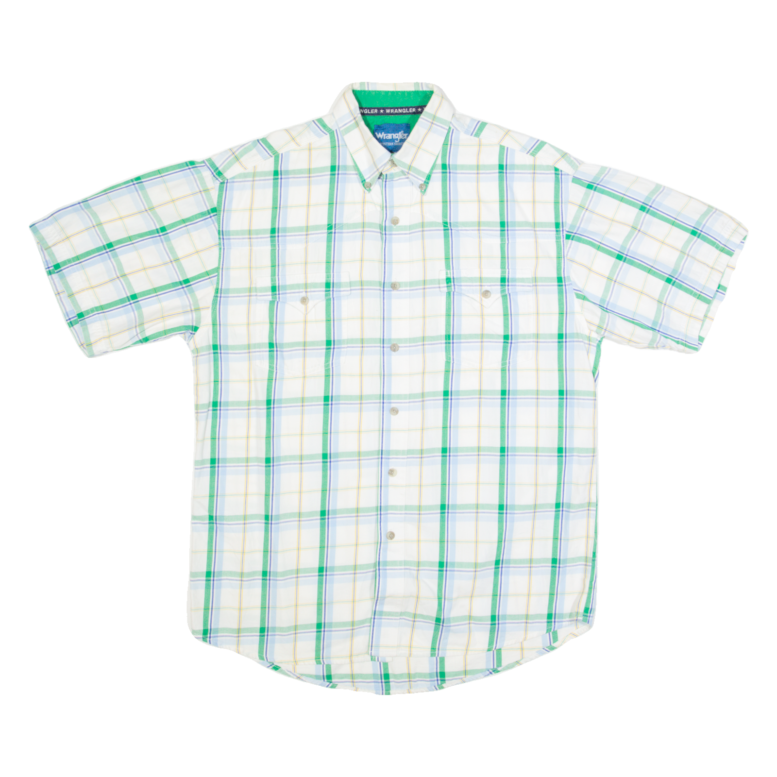 WRANGLER Mens Shirt White Check M Refurbished - N/A refurbished available on Cerqular