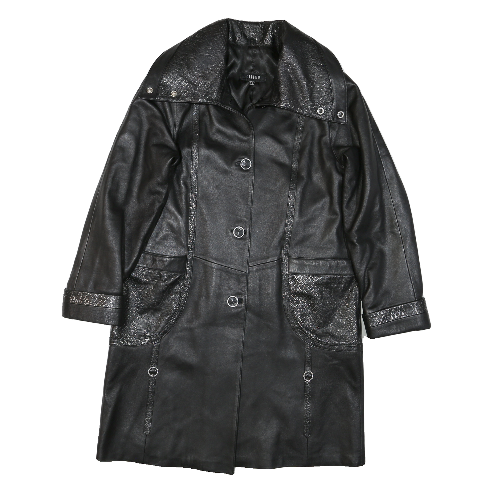 Buy Womens Black Faux Leather Coach Jacket L Leather Plain Button Long Sleeve Refurbished - $41.59 Womens Black Faux Leather Coach Jacket L Leather Plain Button Long Sleeve Refurbished - N/A refurbished available on Cerqular