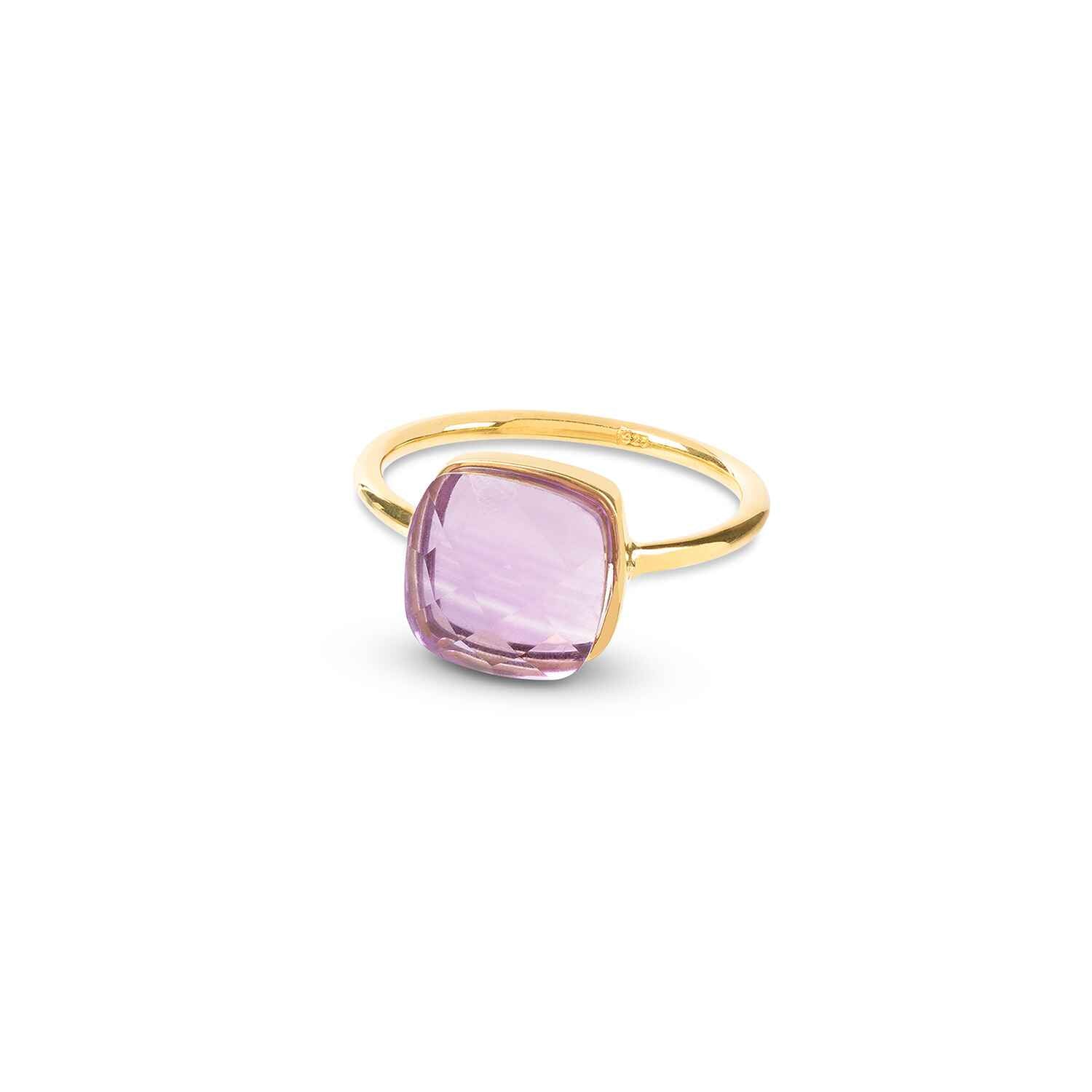 Sophia Amethyst Gold Ring | RING SIZE: SMALL 6 (US) - L (UK) - 52 (EU) Refurbished - Amadeus (This could refer to multiple things, such as the 1 refurbished available on Cerqular
